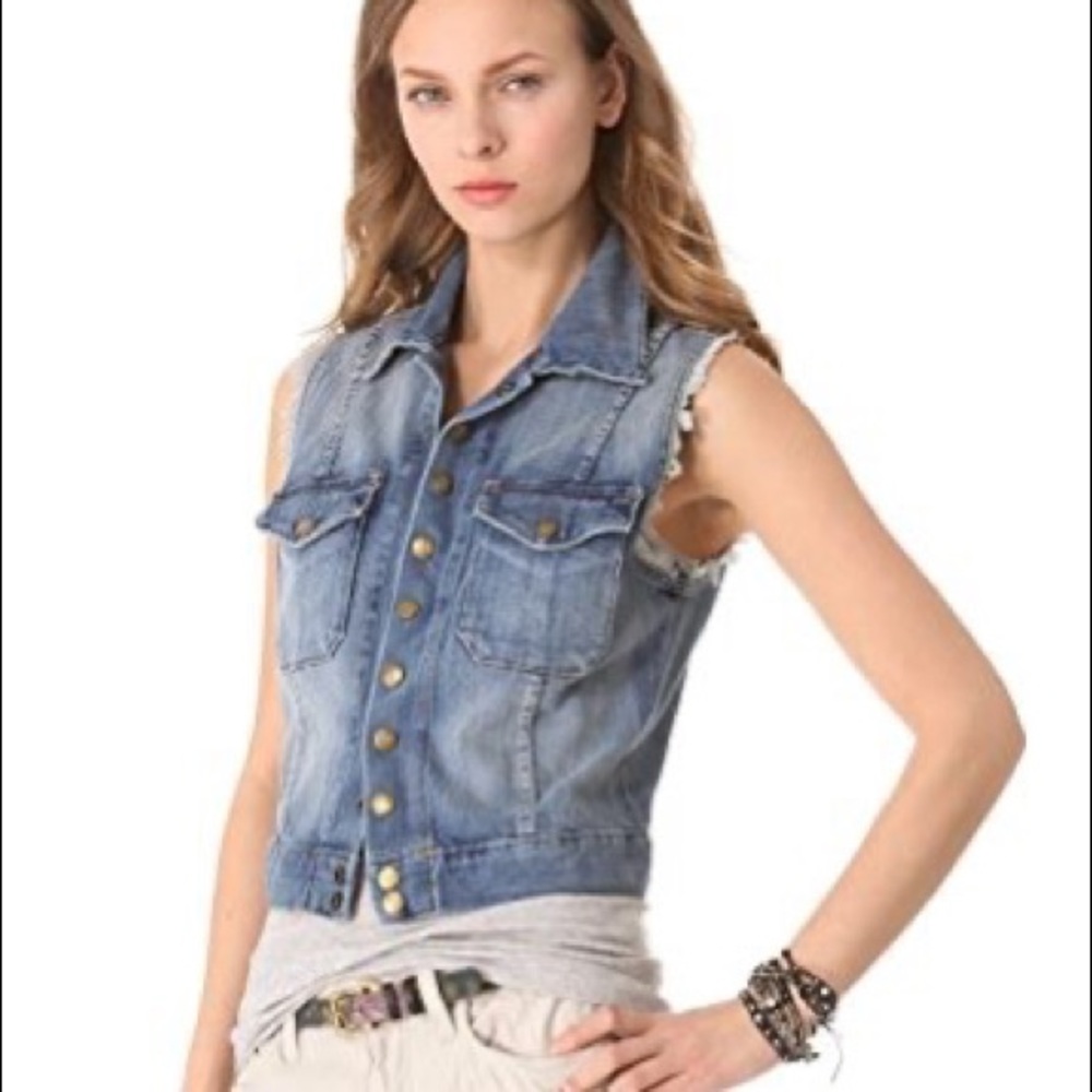 Current/Elliot Sleeveless Denim Jacket (size 0)